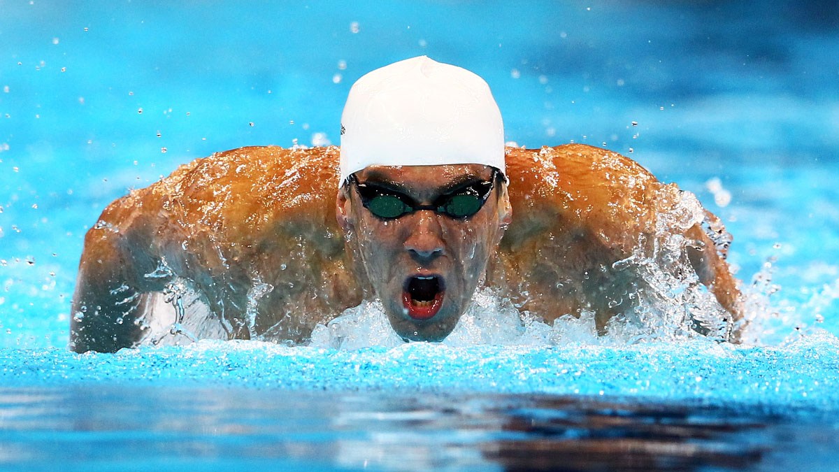 Michael Phelps competes in preliminary heat 14 of the Men's 200 m Butterfly during Day Three of the 2012 U.S. Olympic Swimming Team Trials at CenturyLink Center in Omaha, Nebraska. (Al Bello/Getty Images)